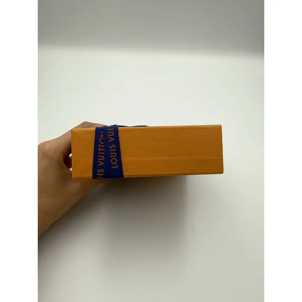 Authentic Louis Vuitton Small Orange Slide Box Ribbon Envelope 5” x 5.75”